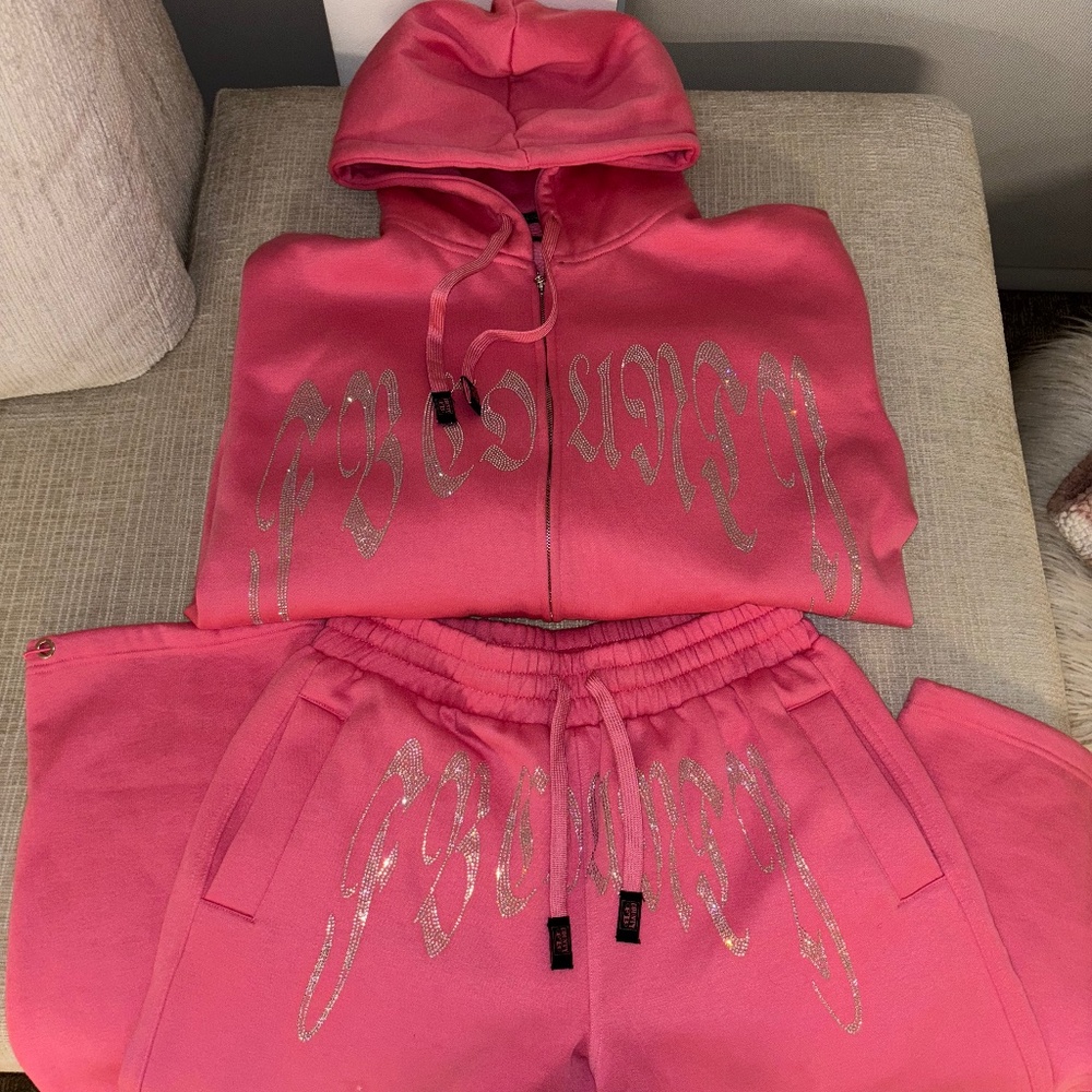 FB County Blinged Out Rhinestone Sweatsuit